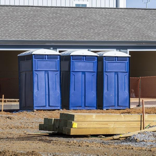 work site porta potties services our portable toilets on job sites once a week, but can also provide additional servicing if needed